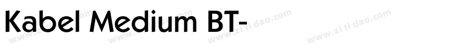 Kabel Medium BT字体转换